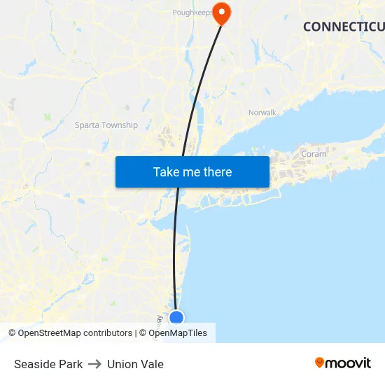 Seaside Park to Union Vale map