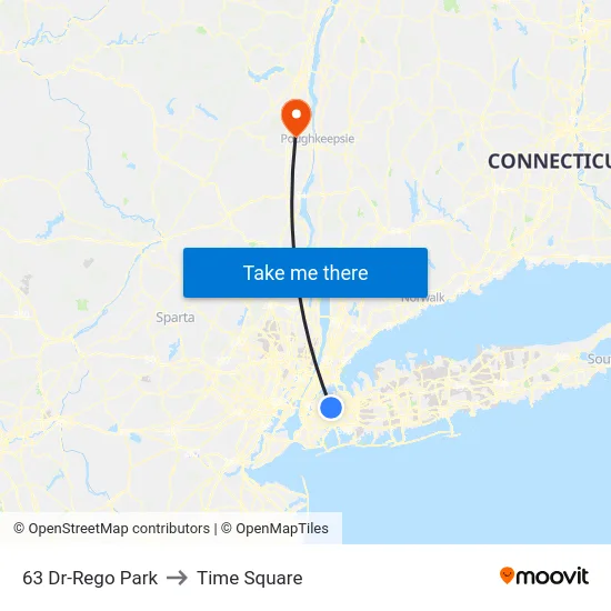 63 Dr-Rego Park to Time Square map