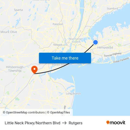 Little Neck Pkwy/Northern Blvd to Rutgers map