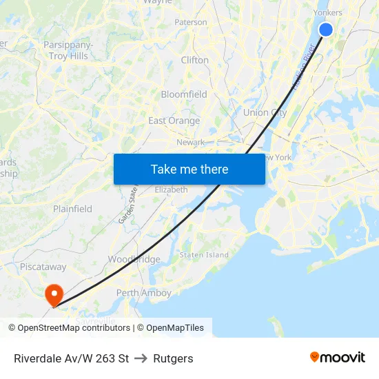 Riverdale Av/W 263 St to Rutgers map