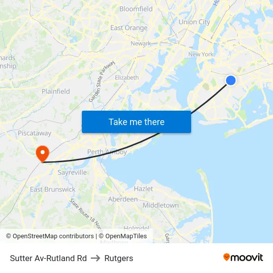 Sutter Av-Rutland Rd to Rutgers map