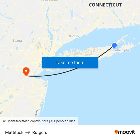 Mattituck to Rutgers map