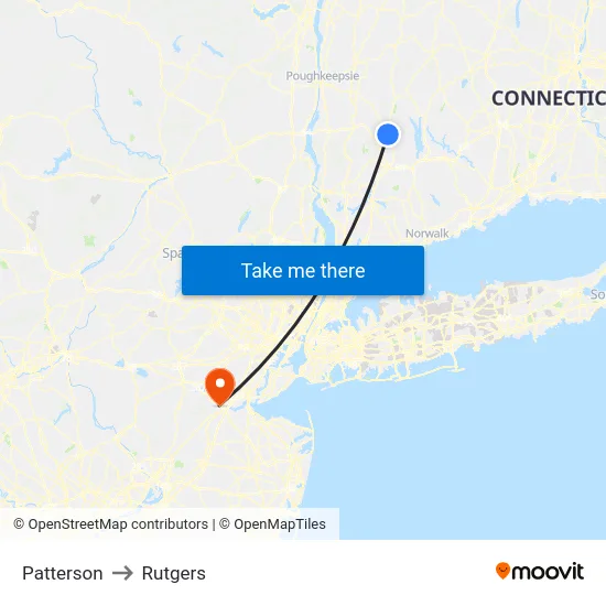 Patterson to Rutgers map