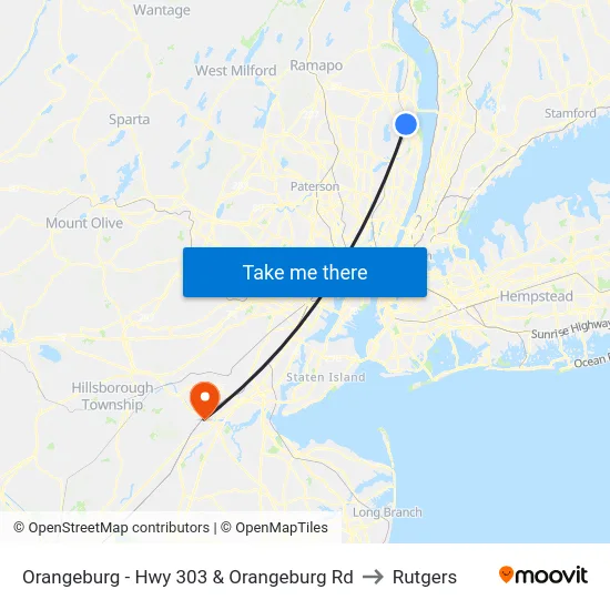 Orangeburg - Hwy 303 & Orangeburg Rd to Rutgers map