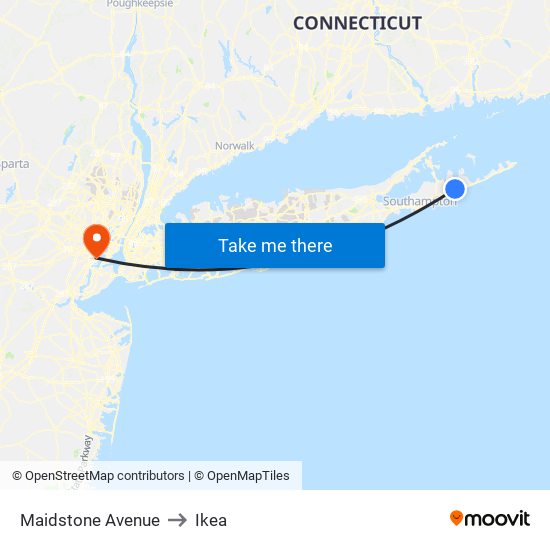 Maidstone Avenue to Ikea map