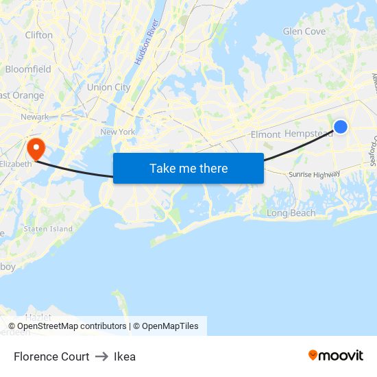 Florence Court to Ikea map