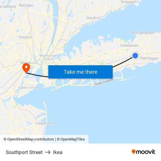 Southport Street to Ikea map