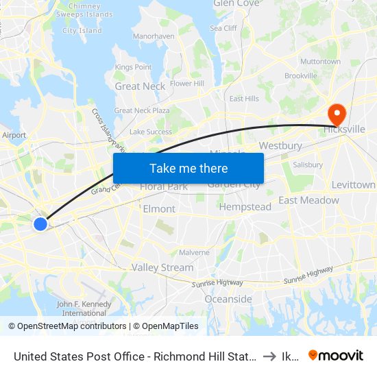 United States Post Office - Richmond Hill Station to Ikea map