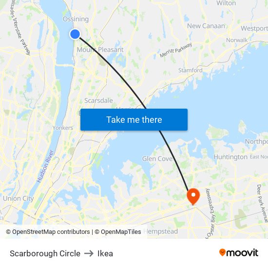 Scarborough Circle to Ikea map