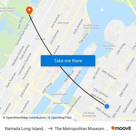 Ramada Long Island City to The Metropolitan Museum Of Art map