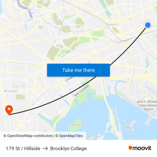 179 St / Hillside to Brooklyn College map