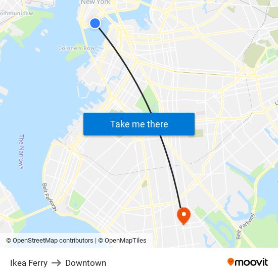 Ikea Ferry to Downtown map