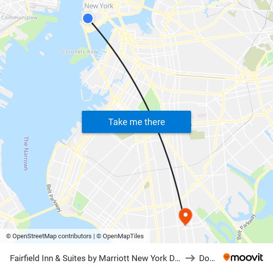 Fairfield Inn & Suites New York Downtown Manhattan/World Trade Center Area to Downtown map