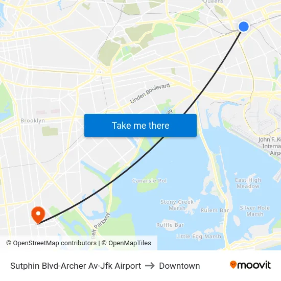 Sutphin Blvd-Archer Av-Jfk Airport to Downtown map
