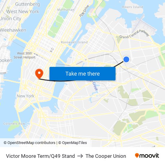 Victor Moore Term/Q49 Stand to The Cooper Union map