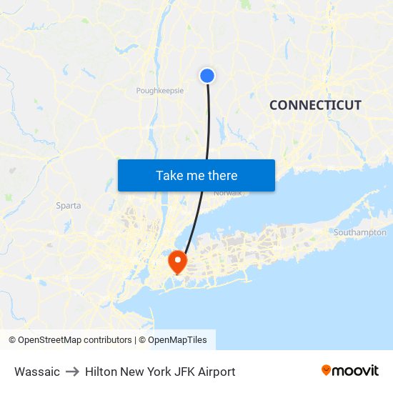 Wassaic to Hilton New York JFK Airport with public transportation