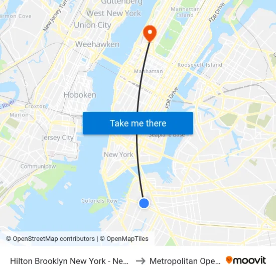 Hilton Brooklyn New York - Newly Renovated to Metropolitan Opera House map