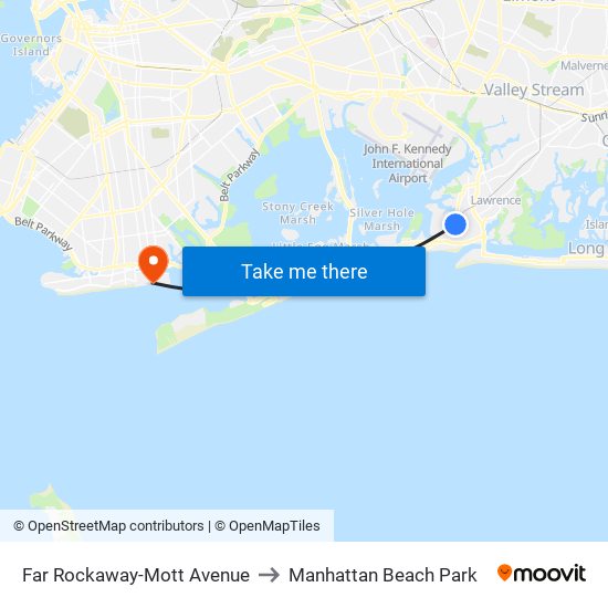 Far Rockaway-Mott Avenue to Manhattan Beach Park map