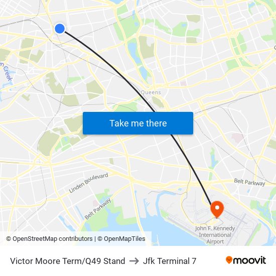 Victor Moore Term/Q49 Stand to Jfk Terminal 7 map