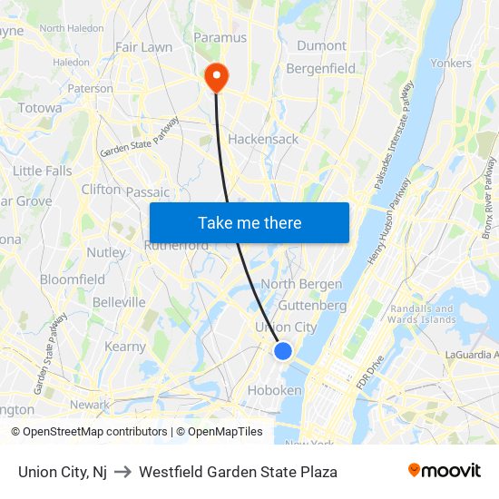 How to get to Westfield Garden State Plaza in Paramus, Nj by Bus