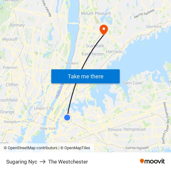 Sugaring Nyc to The Westchester map