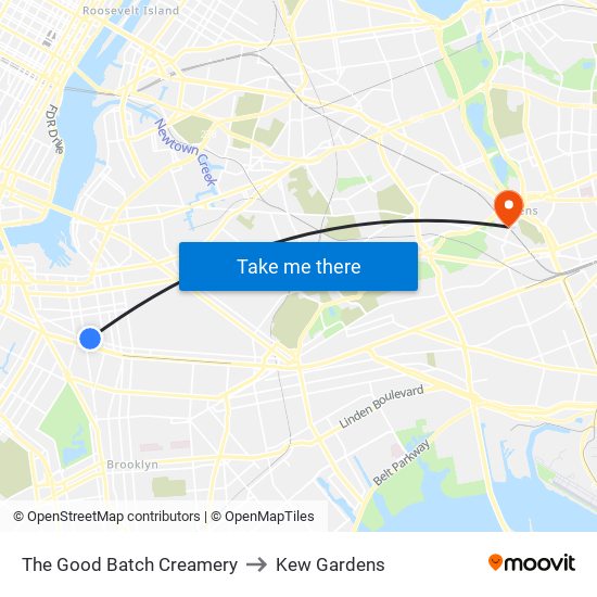 Gordon Savory to Kew Gardens map