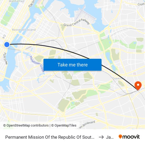 Permanent Mission Of The Republic Of South Africa To The United Nations to Jamaica map