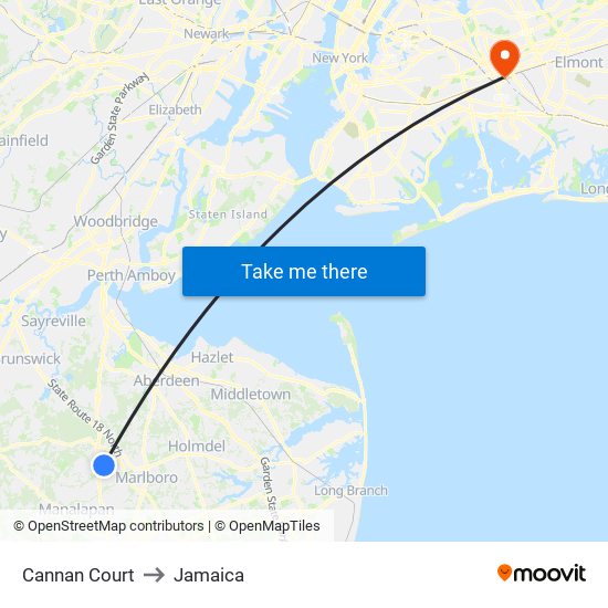 Cannan Court to Jamaica map