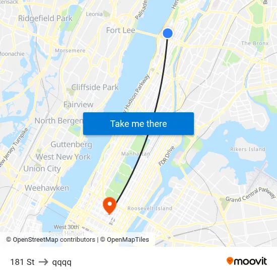 181 St to qqqq map