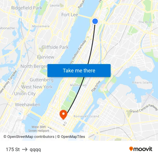 175 St to qqqq map