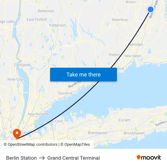 Berlin Station to Grand Central Terminal map