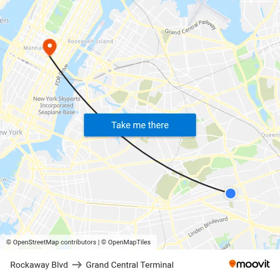 Rockaway Blvd, Ozone Park, NY 11416 to Grand Central Terminal map