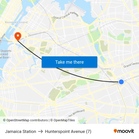 Jamaica Station to Hunterspoint Avenue (7) map