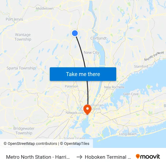 Metro North Station - Harriman to Hoboken Terminal Lot map