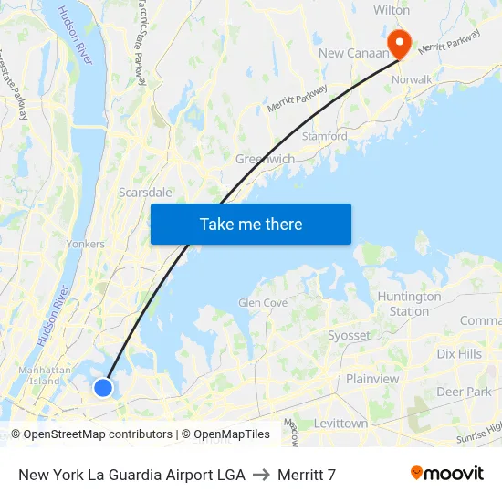 New York La Guardia Airport LGA to Merritt 7 map