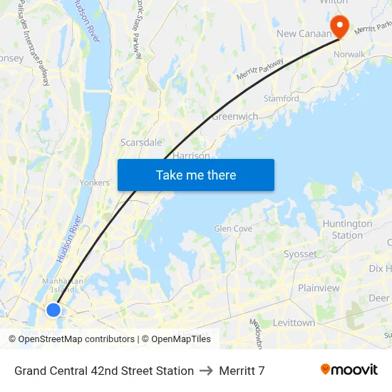 Grand Central 42nd Street Station to Merritt 7 map