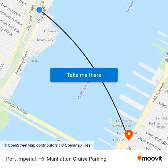 Port Imperial to Manhattan Cruise Parking map