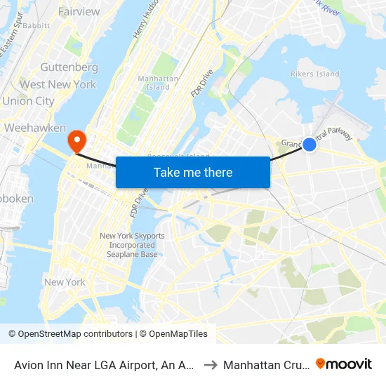 Avion Inn Near LGA Airport, An Ascend Collection Hotel to Manhattan Cruise Parking map