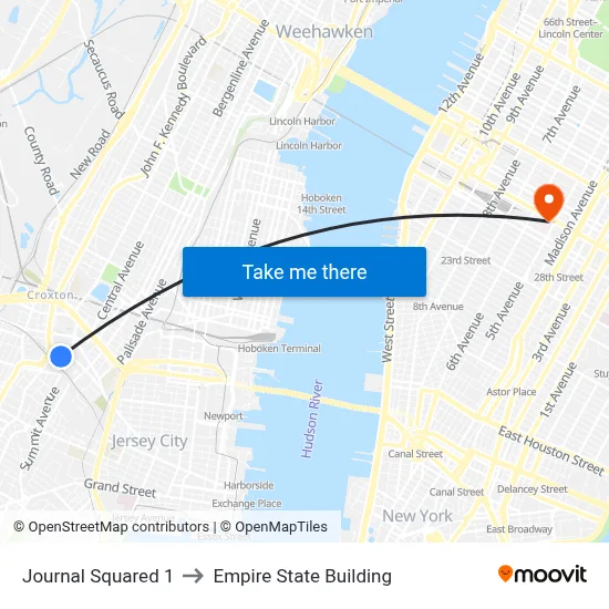 Journal Squared 1 to Empire State Building map