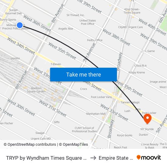 TRYP by Wyndham Times Square South New York to Empire State Building map