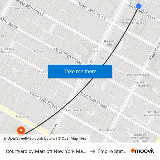 Courtyard by Marriott New York Manhattan/Fifth Avenue to Empire State Building map