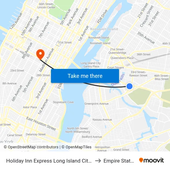 Holiday Inn Express Long Island City E - New York by Ihg to Empire State Building map