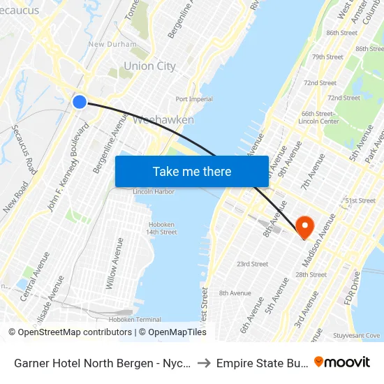 Garner Hotel North Bergen - Nyc Gateway to Empire State Building map