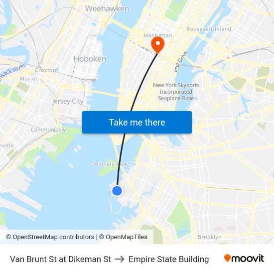 Van Brunt St at Dikeman St, Van Brunt St to Empire State Building map