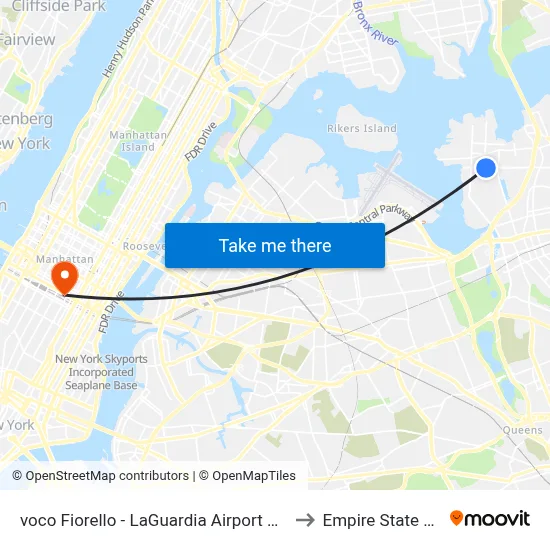 voco Fiorello - LaGuardia Airport by IHG, Queens to Empire State Building map