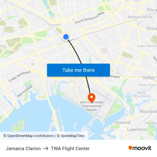 Jamaica Clarion, 138-05 Jamaica Ave to TWA Flight Center map