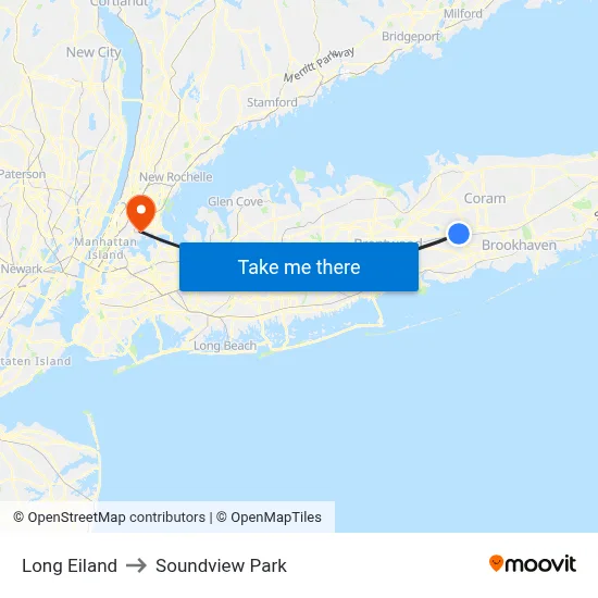 Long Eiland to Soundview Park map