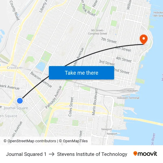 Journal Squared 1 to Stevens Institute of Technology map