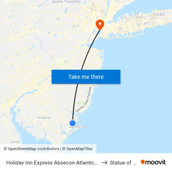 Holiday Inn Express Absecon-Atlantic City Area by IHG to Statue of Liberty map