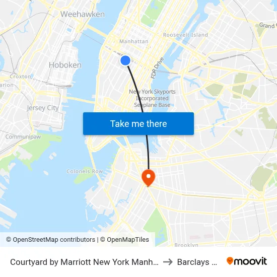 Courtyard by Marriott New York Manhattan Chelsea to Barclays Center map